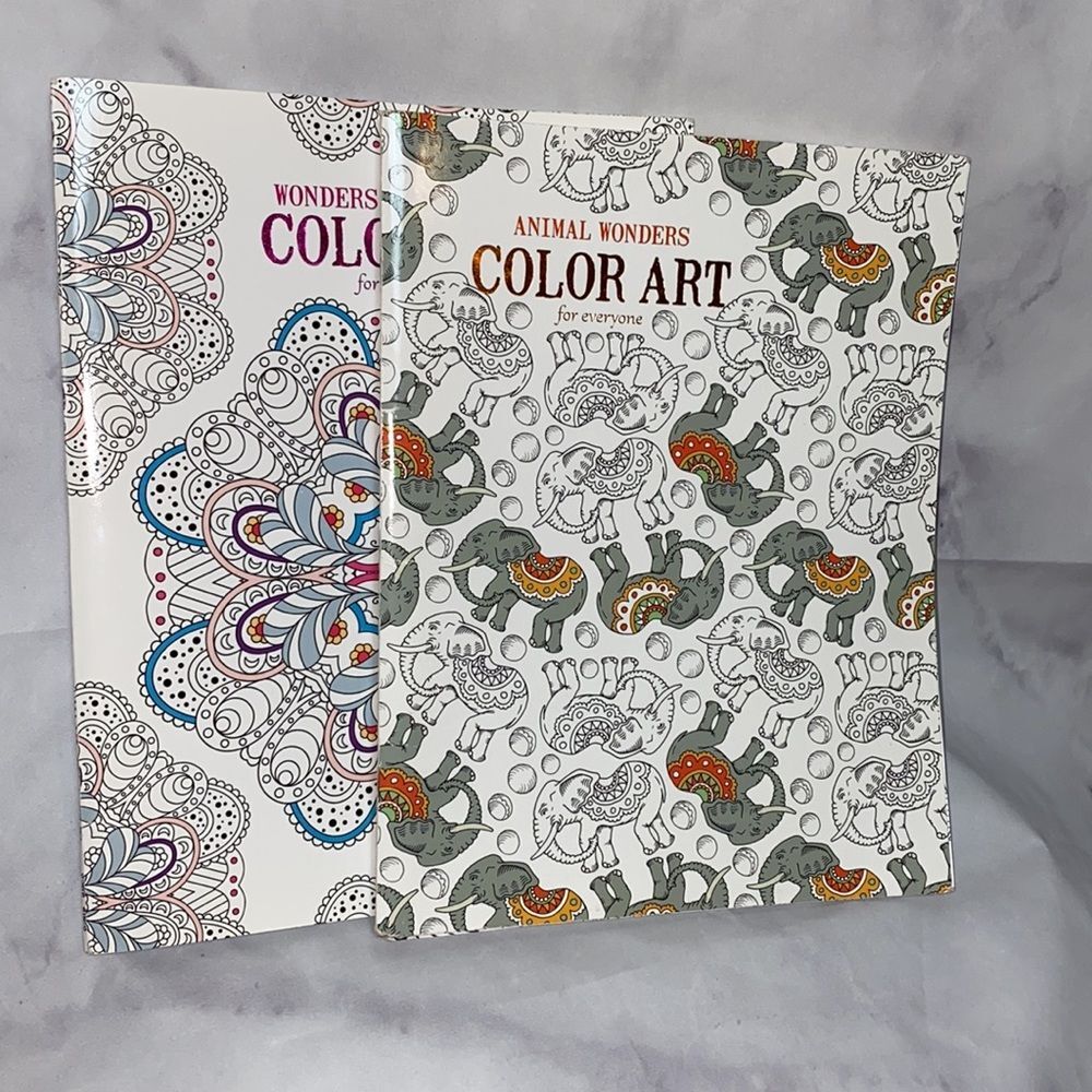 2 Adult coloring books